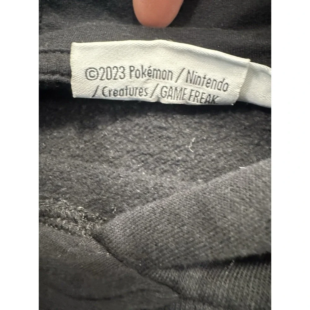 Pokemon Pikachu Black Hoodie 2023 License Gotta Catch Em All! 025 12-13 Years Sz - Picture 4 of 15